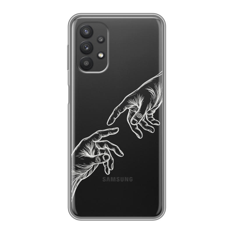 Силиконовый противоударный чехол на Samsung Galaxy A32 с принтом Сотворение мира Силиконовый противоударный чехол на Samsung Galaxy A32 с принтом Сотворение мира