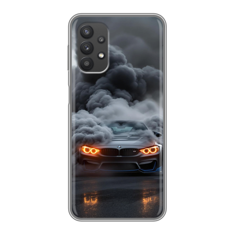 Силиконовый противоударный чехол на Samsung Galaxy A32 с принтом BMW БМВ Силиконовый противоударный чехол на Samsung Galaxy A32 с принтом BMW БМВ