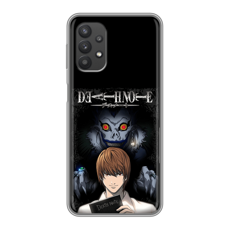Силиконовый противоударный чехол на Samsung Galaxy A32 с принтом Death note Тетрадь смерти Силиконовый противоударный чехол на Samsung Galaxy A32 с принтом Death note Тетрадь смерти