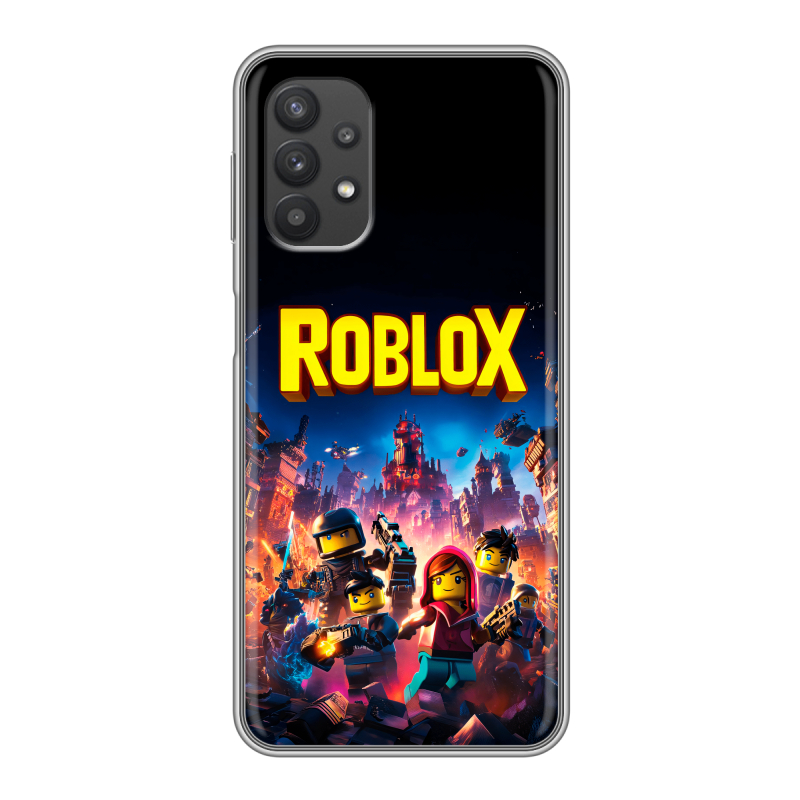 Силиконовый противоударный чехол на Samsung Galaxy A32 с принтом Roblox Роблокс Силиконовый противоударный чехол на Samsung Galaxy A32 с принтом Roblox Роблокс