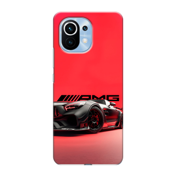 Силиконовый чехол на Xiaomi Mi 11 с принтом Мерседес Mercedes AMG Силиконовый чехол на Xiaomi Mi 11 с принтом Мерседес Mercedes AMG
