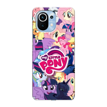 Силиконовый чехол на Xiaomi Mi 11 с принтом My little pony Дружба чудо Силиконовый чехол на Xiaomi Mi 11 с принтом My little pony Дружба чудо