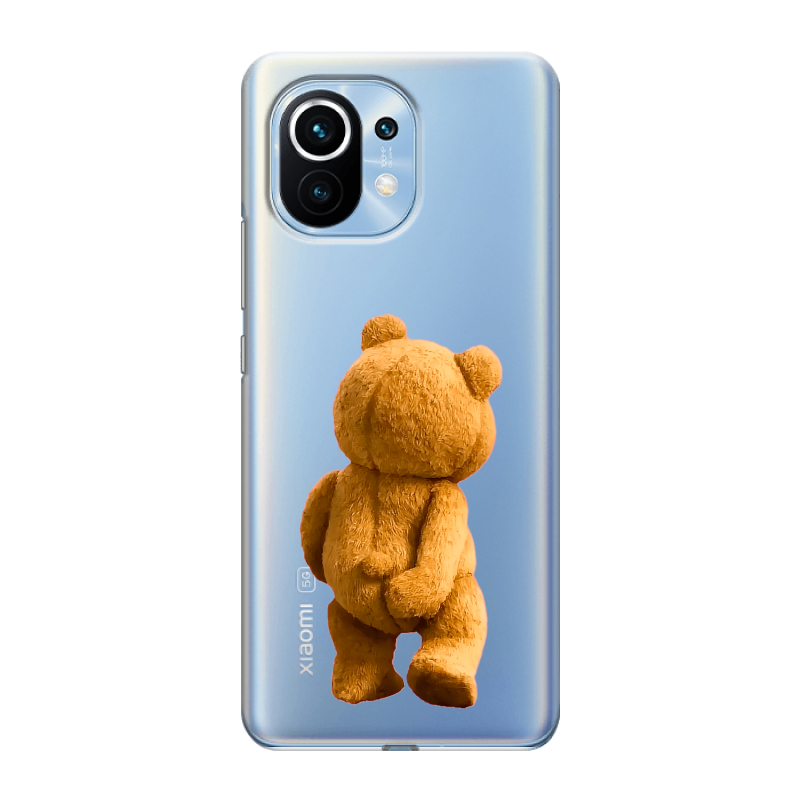 Пластиковый чехол на Xiaomi Mi 11 с принтом Медведь Пластиковый чехол на Xiaomi Mi 11 с принтом Медведь