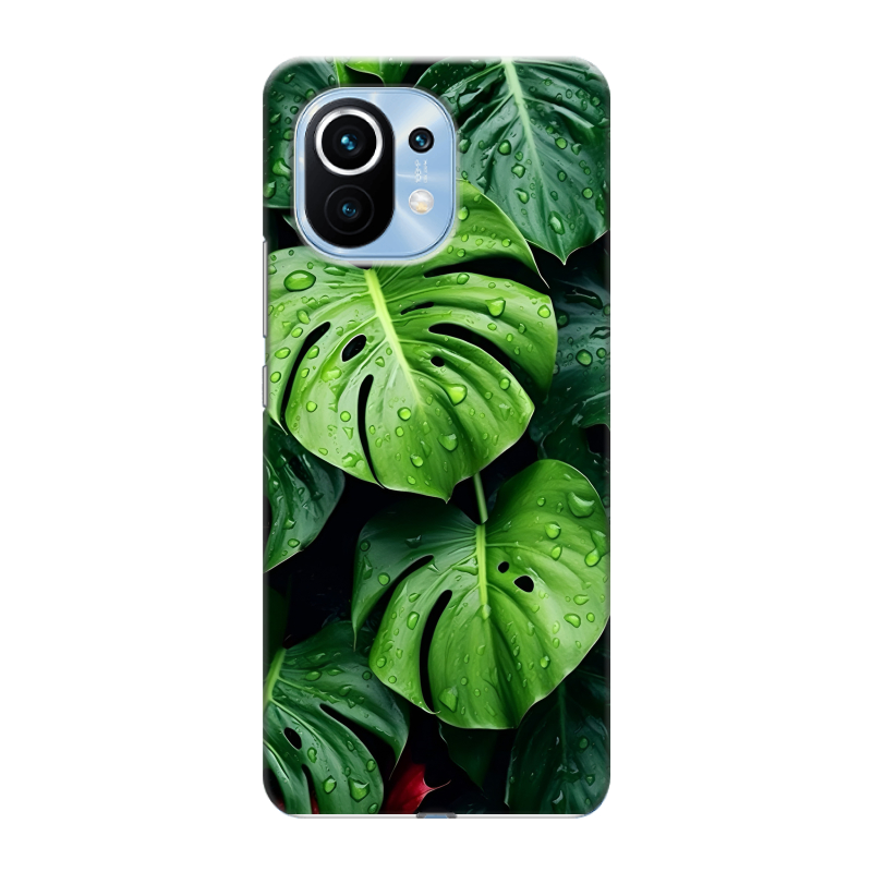 Силиконовый чехол на Xiaomi Mi 11 с принтом Листья Силиконовый чехол на Xiaomi Mi 11 с принтом Листья