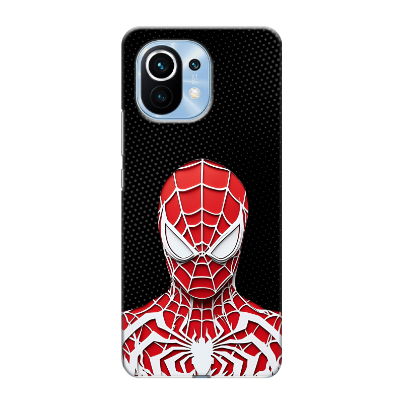 Пластиковый чехол на Xiaomi Mi 11 с принтом человек паук spiderman Пластиковый чехол на Xiaomi Mi 11 с принтом человек паук spiderman