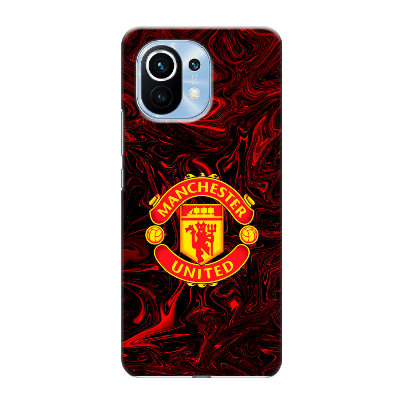 Силиконовый чехол на Xiaomi Mi 11 с принтом Manchester United Силиконовый чехол на Xiaomi Mi 11 с принтом Manchester United