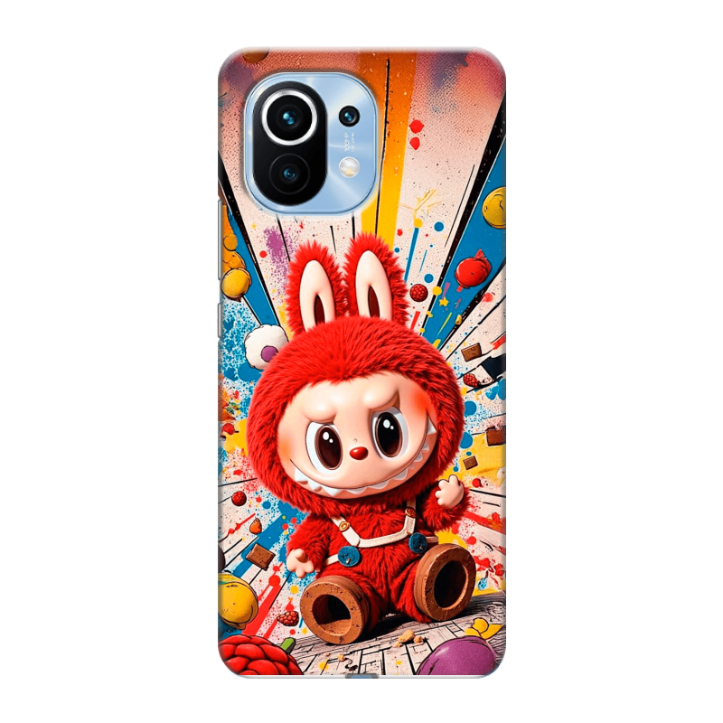 Силиконовый чехол на Xiaomi Mi 11 с принтом Labubu Лабубу Силиконовый чехол на Xiaomi Mi 11 с принтом Labubu Лабубу
