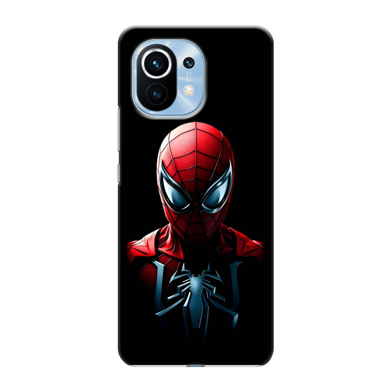 Силиконовый чехол на Xiaomi Mi 11 с принтом Spiderman Человек паук Силиконовый чехол на Xiaomi Mi 11 с принтом Spiderman Человек паук