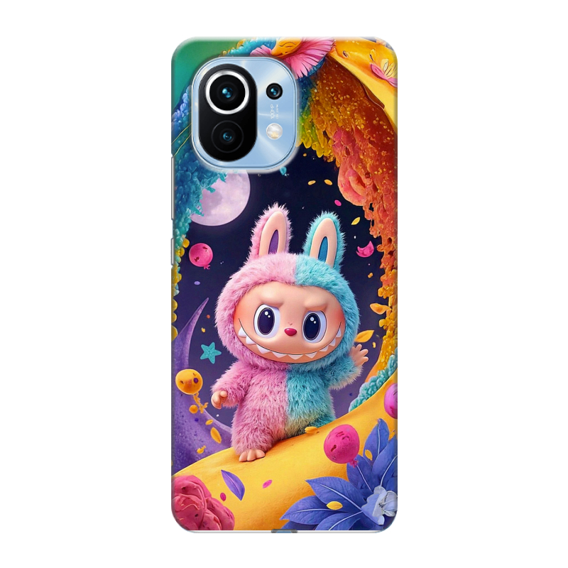 Пластиковый чехол на Xiaomi Mi 11 с принтом Labubu Лабубу Пластиковый чехол на Xiaomi Mi 11 с принтом Labubu Лабубу