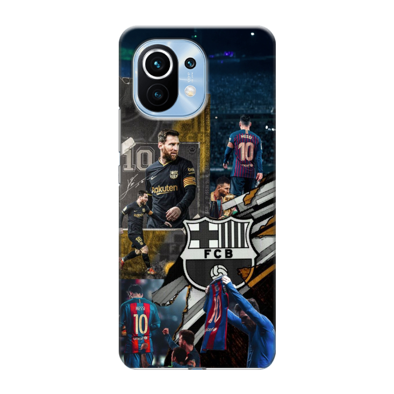 Пластиковый чехол на Xiaomi Mi 11 с принтом Messi Barcelona Пластиковый чехол на Xiaomi Mi 11 с принтом Messi Barcelona