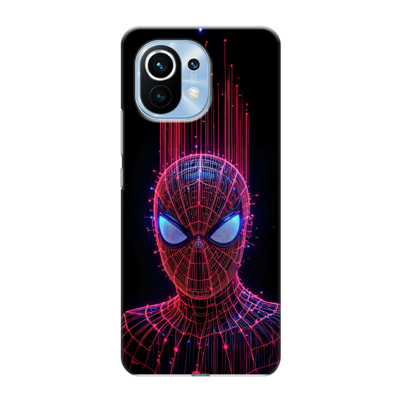 Силиконовый чехол на Xiaomi Mi 11 с принтом Spiderman Человек паук Силиконовый чехол на Xiaomi Mi 11 с принтом Spiderman Человек паук