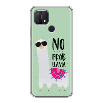 Силиконовый чехол на OPPO A15 с принтом Лама Силиконовый чехол на OPPO A15 с принтом Лама