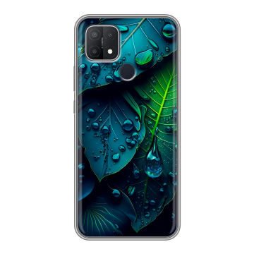 Силиконовый чехол на OPPO A15 с принтом Листья Силиконовый чехол на OPPO A15 с принтом Листья