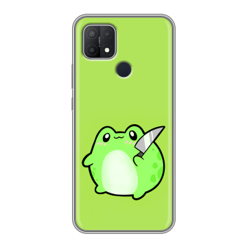 Силиконовый чехол на OPPO A15 с принтом Лягушенок