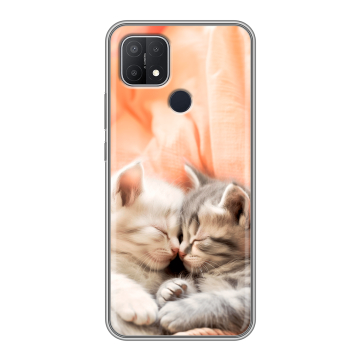 Силиконовый чехол на OPPO A15 с принтом Котята Силиконовый чехол на OPPO A15 с принтом Котята