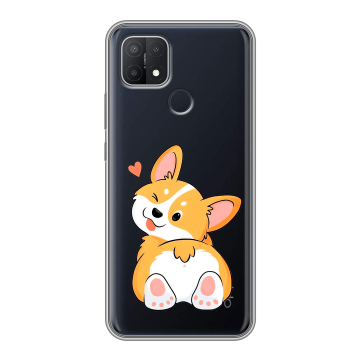 Силиконовый чехол на OPPO A15 с принтом Корги Силиконовый чехол на OPPO A15 с принтом Корги