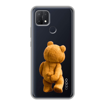 Силиконовый чехол на OPPO A15 с принтом Медведь