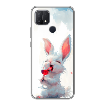 Силиконовый чехол на OPPO A15 с принтом кролик зайчик Силиконовый чехол на OPPO A15 с принтом кролик зайчик