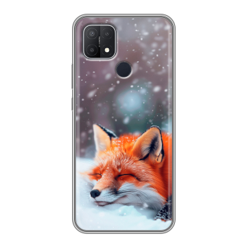Силиконовый чехол на OPPO A15 с принтом лиса