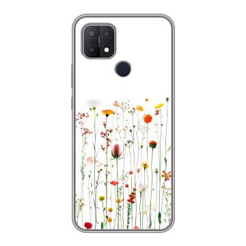 Силиконовый чехол на OPPO A15 с принтом цветы Силиконовый чехол на OPPO A15 с принтом цветы