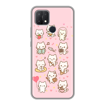Силиконовый чехол на OPPO A15 с принтом Hello Kitty Хелоу Кити