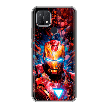 Силиконовый чехол на OPPO A15 с принтом Железный человек Ironman