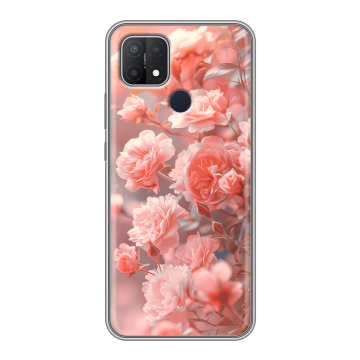 Силиконовый чехол на OPPO A15 с принтом Розы цветы