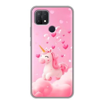 Силиконовый чехол на OPPO A15 с принтом Единорог Силиконовый чехол на OPPO A15 с принтом Единорог