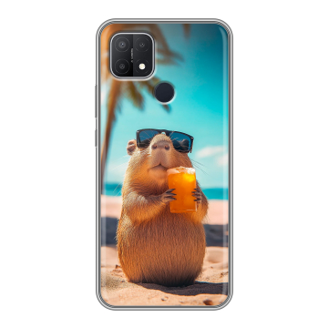 Силиконовый чехол на OPPO A15 с принтом Капибара