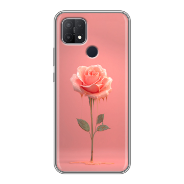 Силиконовый чехол на OPPO A15 с принтом Розовая роза Силиконовый чехол на OPPO A15 с принтом Розовая роза