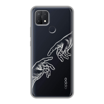 Силиконовый чехол на OPPO A15 с принтом Сотворение мира Силиконовый чехол на OPPO A15 с принтом Сотворение мира