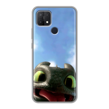 Силиконовый чехол на OPPO A15 с принтом Как приручить дракона