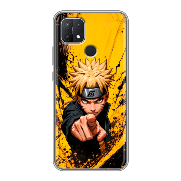 Силиконовый чехол на OPPO A15 с принтом Naruto Наруто