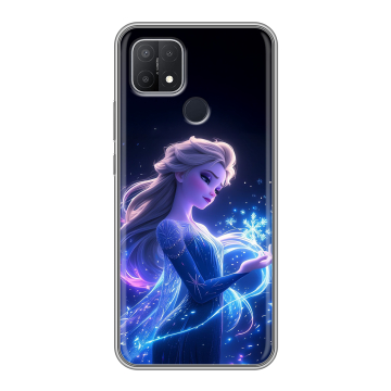 Силиконовый чехол на OPPO A15 с принтом Холодное сердце Frozen