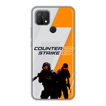Силиконовый чехол на OPPO A15 с принтом Counter Strike