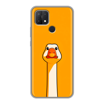 Силиконовый чехол на OPPO A15 с принтом Смешная утка Силиконовый чехол на OPPO A15 с принтом Смешная утка