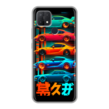 Силиконовый чехол на OPPO A15 с принтом машины тачки Силиконовый чехол на OPPO A15 с принтом машины тачки