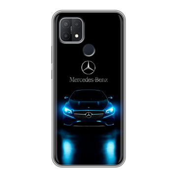 Силиконовый чехол на OPPO A15 с принтом Mercedes Мерседес