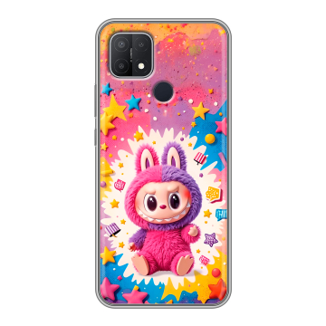 Силиконовый чехол на OPPO A15 с принтом Labubu Лабубу