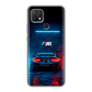 Силиконовый чехол на OPPO A15 с принтом BMW БМВ