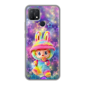 Силиконовый чехол на OPPO A15 с принтом Labubu Лабубу Силиконовый чехол на OPPO A15 с принтом Labubu Лабубу