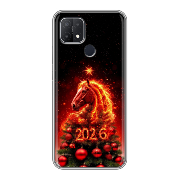 Силиконовый чехол на OPPO A15 с принтом Новый год Силиконовый чехол на OPPO A15 с принтом Новый год