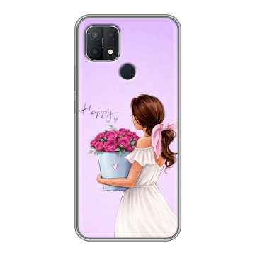 Силиконовый чехол на OPPO A15 с принтом женский Силиконовый чехол на OPPO A15 с принтом женский