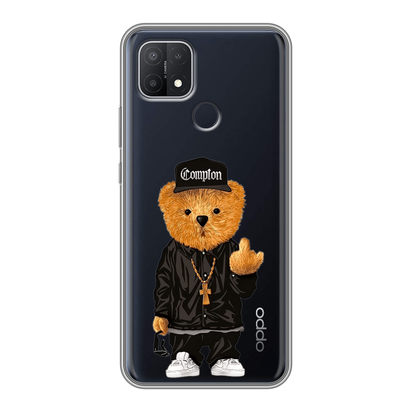 Силиконовый чехол на OPPO A15 с принтом Плюшевый медведь Силиконовый чехол на OPPO A15 с принтом Плюшевый медведь