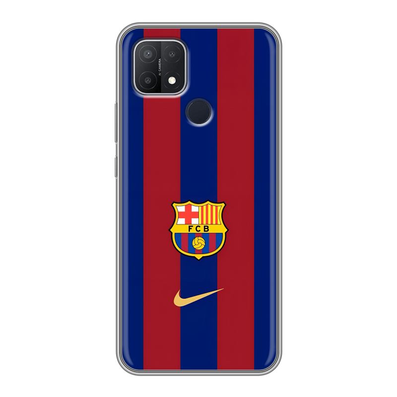 Силиконовый противоударный чехол на OPPO A15 с принтом Барселона Barcelona Силиконовый противоударный чехол на OPPO A15 с принтом Барселона Barcelona