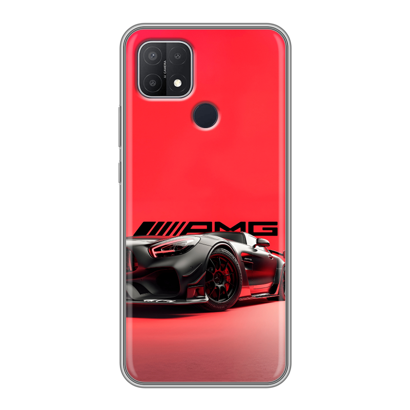 Силиконовый чехол на OPPO A15 с принтом Мерседес Mercedes AMG Силиконовый чехол на OPPO A15 с принтом Мерседес Mercedes AMG