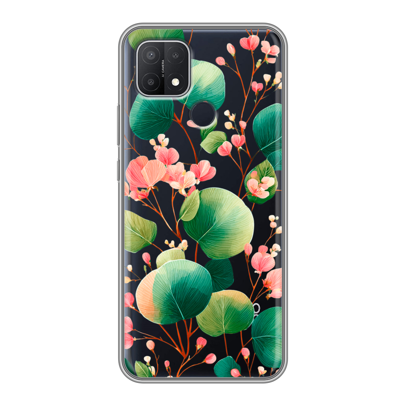 Силиконовый противоударный чехол на OPPO A15 с принтом женский Силиконовый противоударный чехол на OPPO A15 с принтом женский
