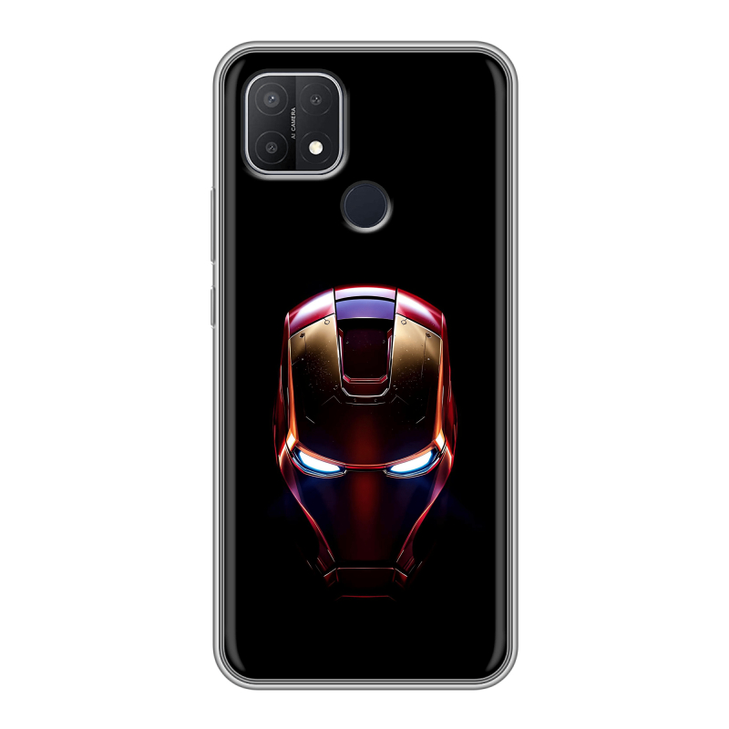 Силиконовый противоударный чехол на OPPO A15 с принтом IronMan Железный человек Силиконовый противоударный чехол на OPPO A15 с принтом IronMan Железный человек