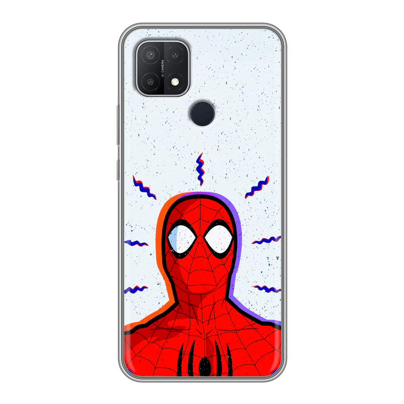Силиконовый противоударный чехол на OPPO A15 с принтом Spiderman Человек паук Силиконовый противоударный чехол на OPPO A15 с принтом Spiderman Человек паук