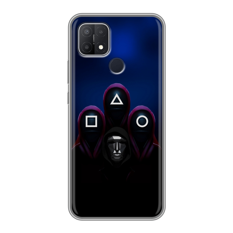 Силиконовый чехол на OPPO A15 с принтом Игра Кальмара Силиконовый чехол на OPPO A15 с принтом Игра Кальмара
